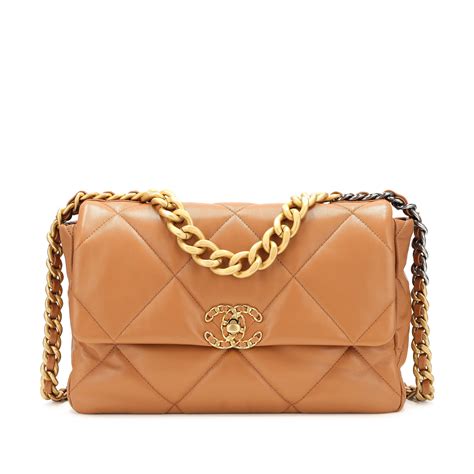 chanel 19 small caramel|chanel handbags sale.